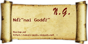 Nánai Godó névjegykártya